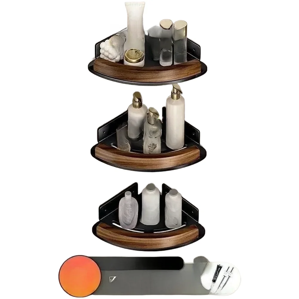 1 Piece Solid Wood Triangle Corner Shelf Wall Mounted Waterproof Basket For Bathroom Kitchen Storage Rack Organizer
1 Piece Solid Wood Triangle Corner Shelf Wall Mounted Waterproof Basket For Bathroom Kitchen Storage Rack Organizer