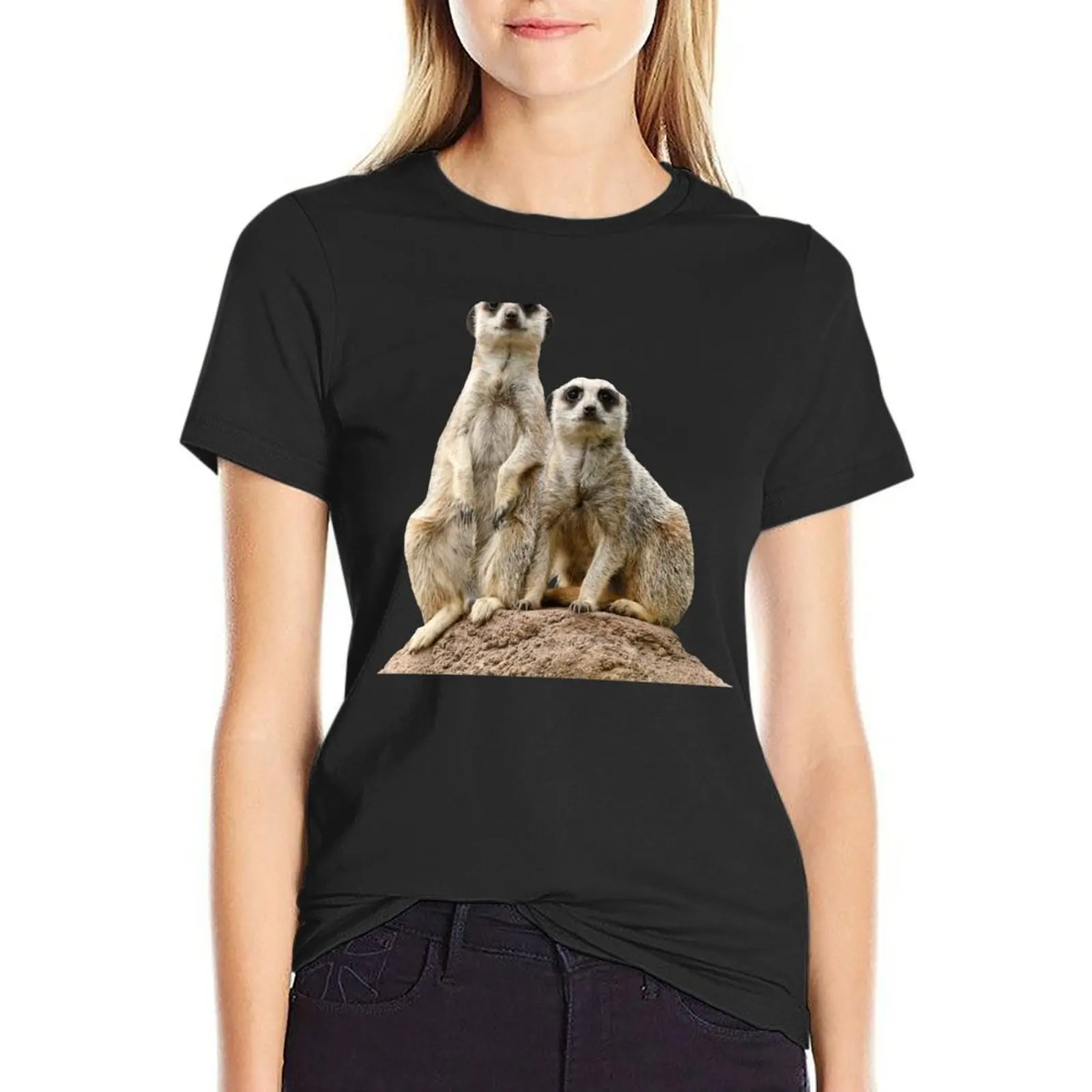 Meerkats T-Shirt summer top plain cute clothes vintage t-shirt dress for Women long
Meerkats T-Shirt summer top plain cute clothes vintage t-shirt dress for Women long