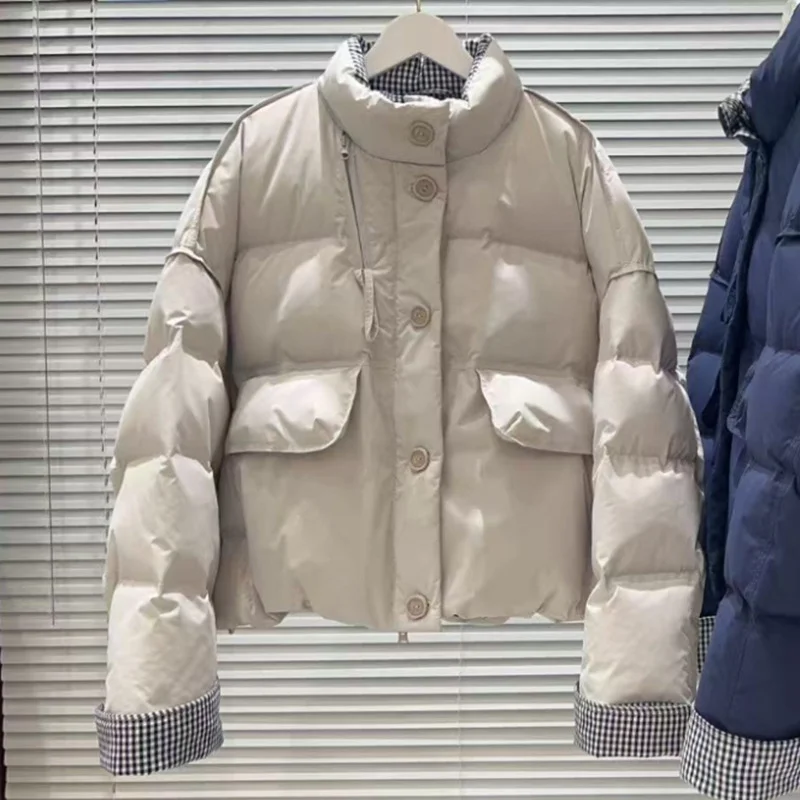 Women's Down Jacket 2025 New Winter Short Thickened College Style Petite Versatile Bread Jacket
Women's Down Jacket 2025 New Winter Short Thickened College Style Petite Versatile Bread Jacket