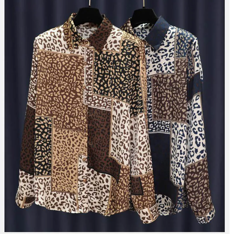 Spring And Summer Lapel Printed Shirt Ladies Design Sense Long-Sleeved Shirt Joker Retro Leopard Print Lapel Long-Sleeved Shirt
Spring And Summer Lapel Printed Shirt Ladies Design Sense Long-Sleeved Shirt Joker Retro Leopard Print Lapel Long-Sleeved Shirt