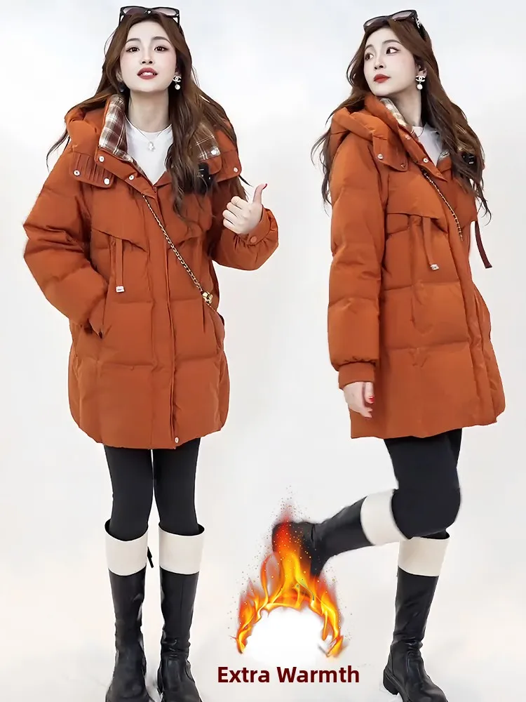 Thiened Fce Hooded down Cotton Jaet Women's Winter New Sle Anti-Aging Trendy Outerwear Korean Loose Fit Long Sve
Thiened Fce Hooded down Cotton Jaet Women's Winter New Sle Anti-Aging Trendy Outerwear Korean Loose Fit Long Sve