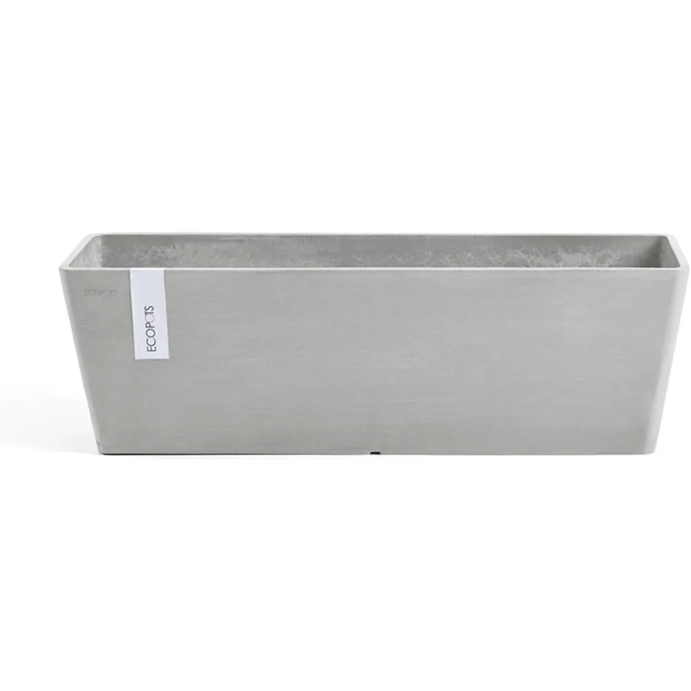 Ecopots Bruges Durable Modern Rectangular Indoor/Outdoor Recycled-Based Composite Flower Pot Planter, White Grey, 31.5"
Ecopots Bruges Durable Modern Rectangular Indoor/Outdoor Recycled-Based Composite Flower Pot Planter, White Grey, 31.5"