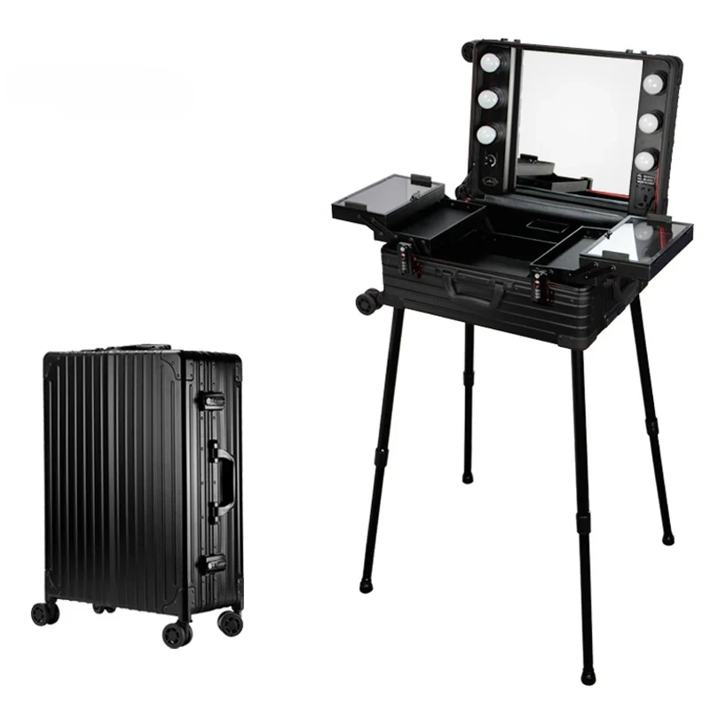 factory Patent Aluminium alloy case Pink Manicure Workstation Folding rolling Portable case
factory Patent Aluminium alloy case Pink Manicure Workstation Folding rolling Portable case