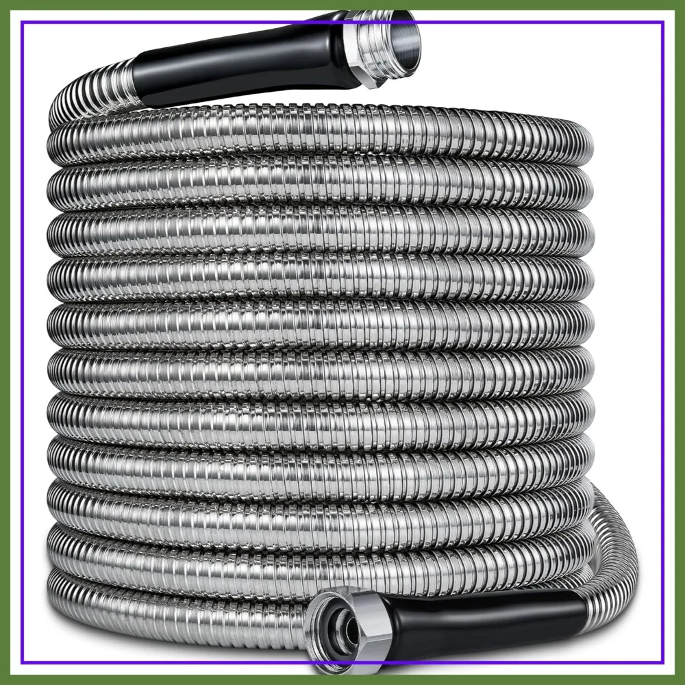 100ft Garden Hose - 2026 New 304 Stainless Steel, 3/4'' Fittings, Lightweight & Kink-Free
100ft Garden Hose - 2026 New 304 Stainless Steel, 3/4'' Fittings, Lightweight & Kink-Free