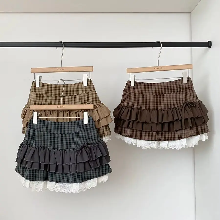 2026 New Arrival Sweet Lace Spliced Plaid Skirt Korean Retro Slim-fit Mini Skirt, Women Versatile High Waist Short Skirt
2026 New Arrival Sweet Lace Spliced Plaid Skirt Korean Retro Slim-fit Mini Skirt, Women Versatile High Waist Short Skirt