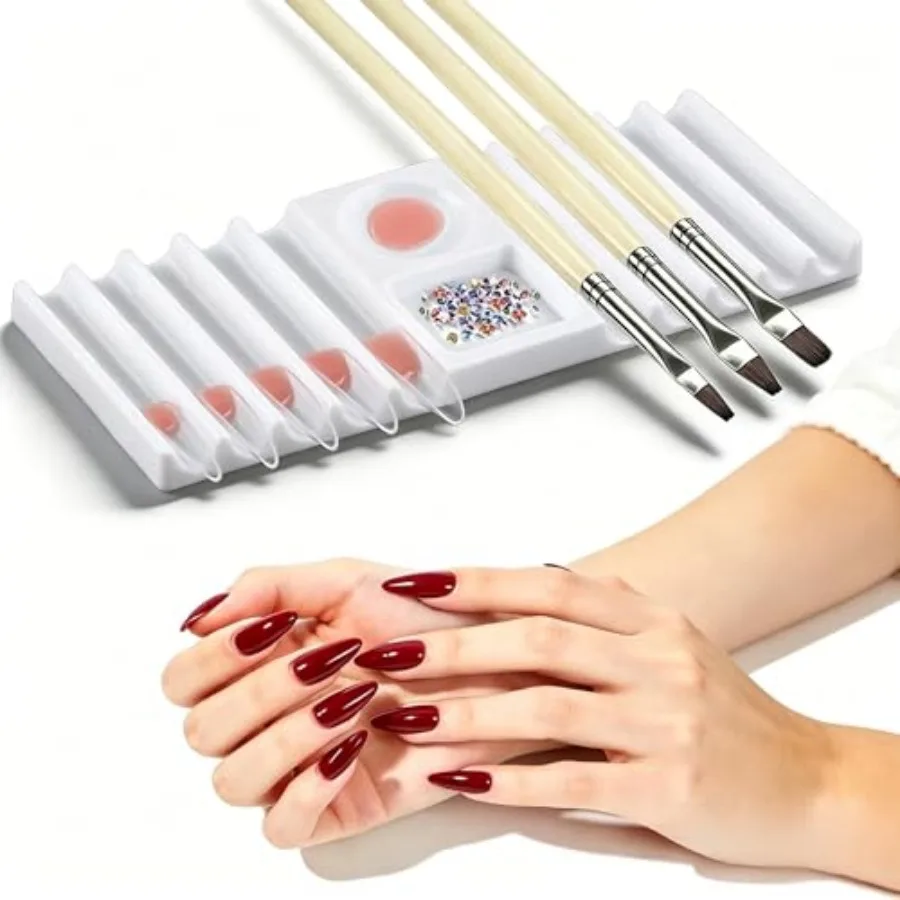 3 in Nail Holder Tool for Nail Extension Mold and Brush Rest wih Gel Palette, Multifunctional Professional Nail Art Painting Tr
3 in Nail Holder Tool for Nail Extension Mold and Brush Rest wih Gel Palette, Multifunctional Professional Nail Art Painting Tr