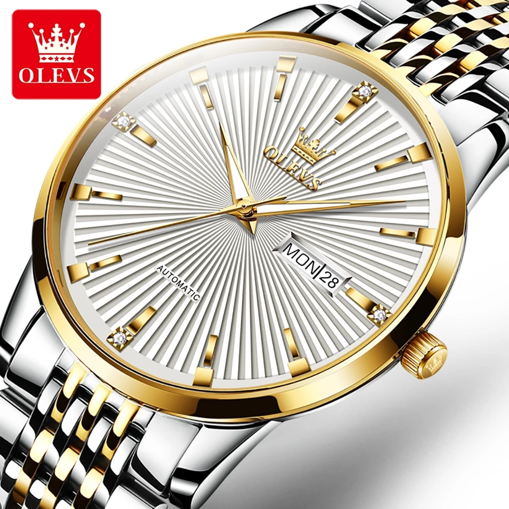 OLEVS 6653 Mechanical Watch for Men Fashion Meteor Shower Dial Design Dual Calendar Brand Original Automatic Business Wristwatch
OLEVS 6653 Mechanical Watch for Men Fashion Meteor Shower Dial Design Dual Calendar Brand Original Automatic Business Wristwatch