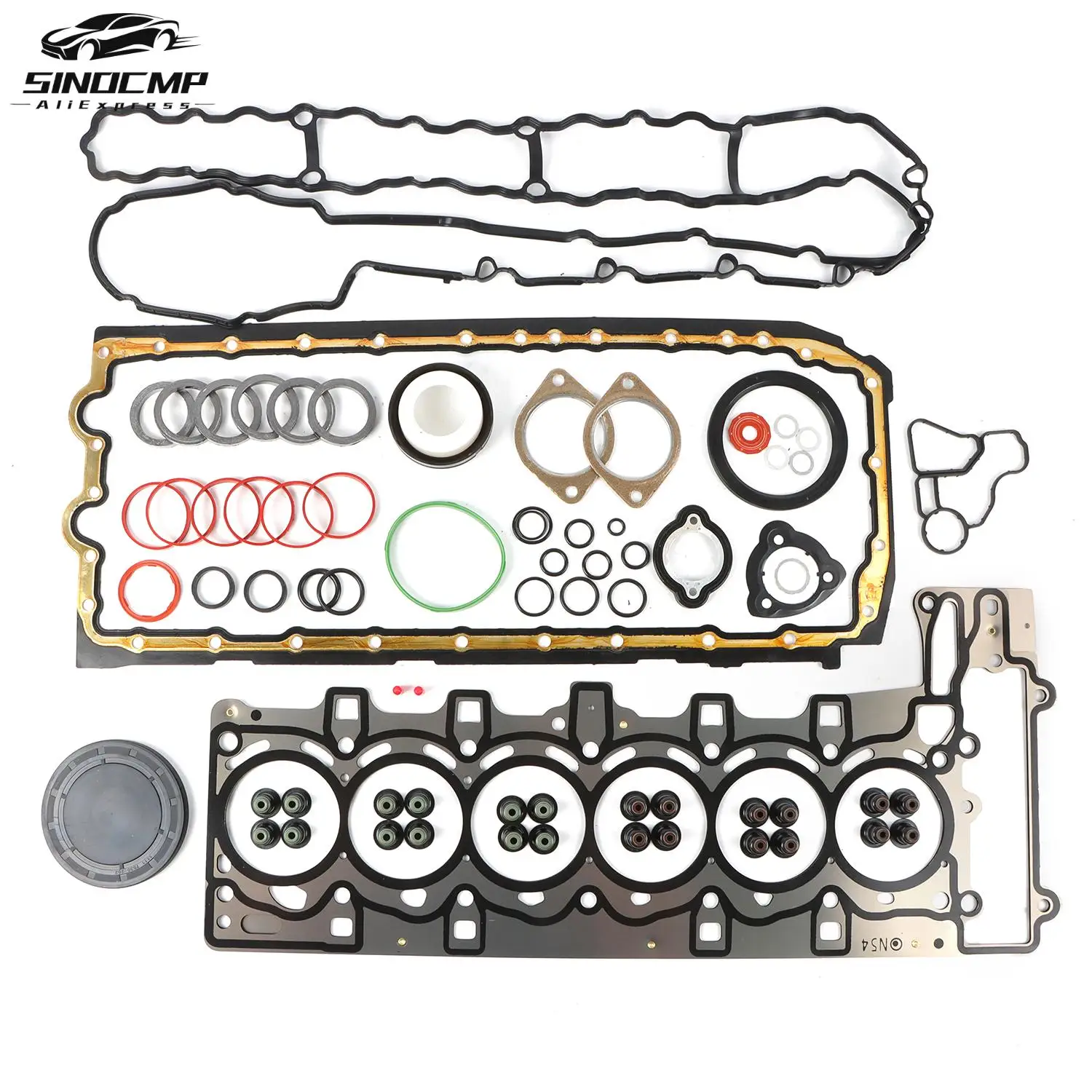 Engine Overhaul Gasket Seals Kit 11127557265 11127565286 11137548031 For BMW 335i 135i E60 E90 E92 E89 E71 N54 N54B30 3.0 Engine
Engine Overhaul Gasket Seals Kit 11127557265 11127565286 11137548031 For BMW 335i 135i E60 E90 E92 E89 E71 N54 N54B30 3.0 Engine