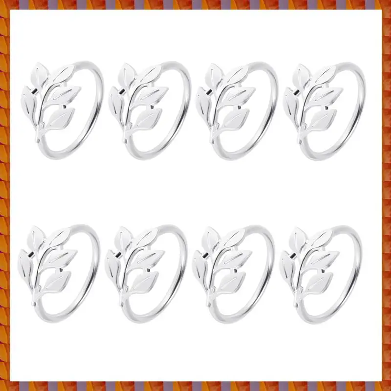 DIDI 8PCS Leaf Napkin Rings Metal Silver Napkin Holder Table Napkin Rings For Dinning Table Parties Everyday
DIDI 8PCS Leaf Napkin Rings Metal Silver Napkin Holder Table Napkin Rings For Dinning Table Parties Everyday