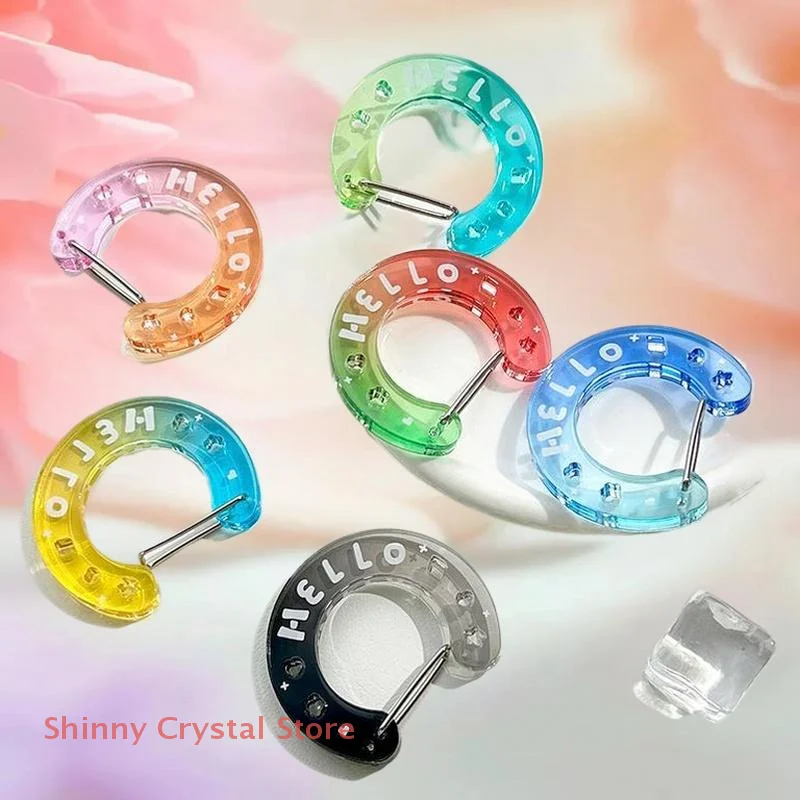 New Gradient Colored Acrylic Circle Carabiner Mountaineering Buckle Acrylic Buckle Keychain Hollow Hook Multipurpose Keyring
New Gradient Colored Acrylic Circle Carabiner Mountaineering Buckle Acrylic Buckle Keychain Hollow Hook Multipurpose Keyring