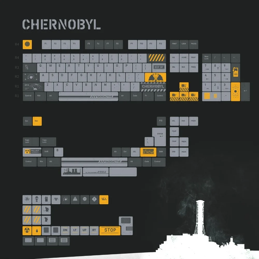 Набор тематических колпачков для клавиш CHERNOBYL Nuclear-150, 150 клавиш, изготовленная на заказ крышка для клавиатуры, PBT Cherry Profile для механической клавиатуры, аксессуары, подарки
Набор тематических колпачков для клавиш CHERNOBYL Nuclear-150, 150 клавиш, изготовленная на заказ крышка для клавиатуры, PBT Cherry Profile для механической клавиатуры, аксессуары, подарки