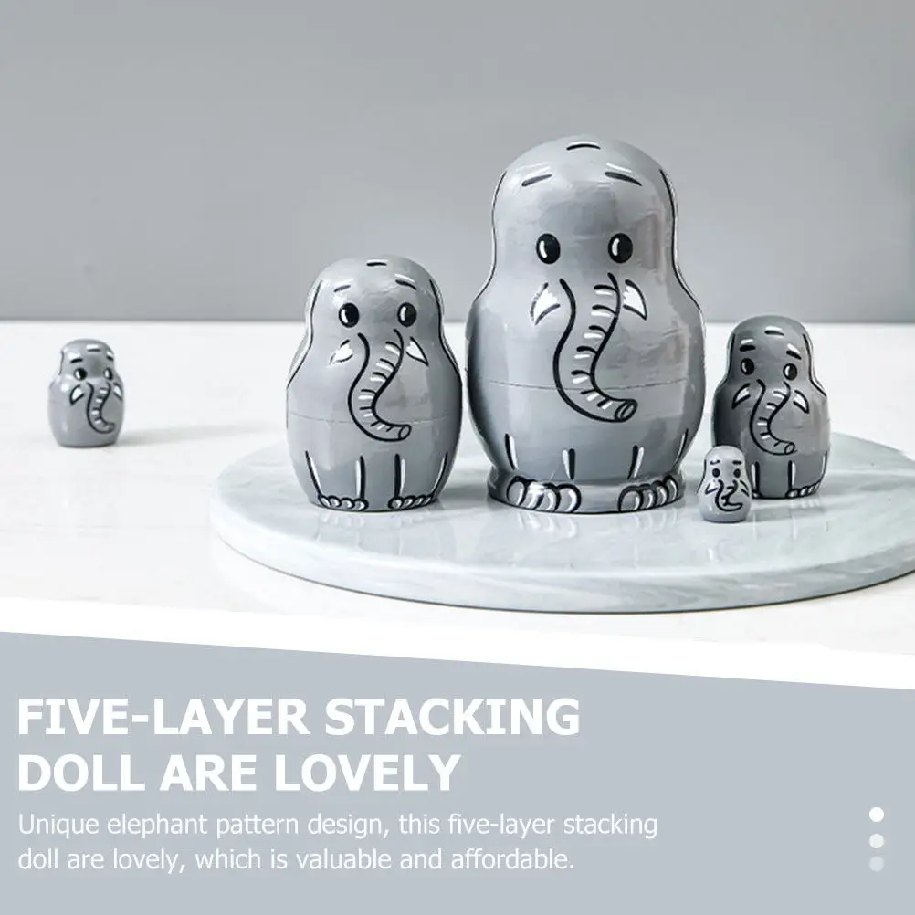 1Set Russian Nesting Wooden Elephant Pattern Creative Educational Home Decoration Painted Matryoshka Stacking
1Set Russian Nesting Wooden Elephant Pattern Creative Educational Home Decoration Painted Matryoshka Stacking