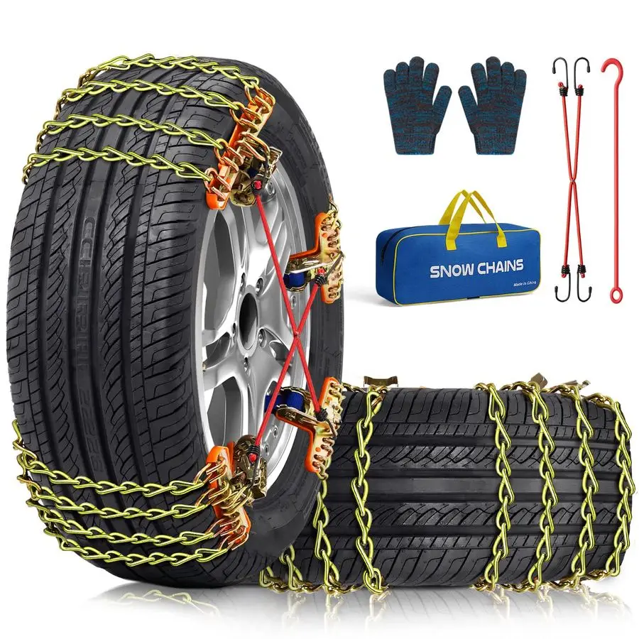 Tire Chains for Car SUV Pickup Trucks, Universal Car Snow Chains, Snow Traction for Tires, Fit for Tire Width 195 205 215 220 22
Tire Chains for Car SUV Pickup Trucks, Universal Car Snow Chains, Snow Traction for Tires, Fit for Tire Width 195 205 215 220 22