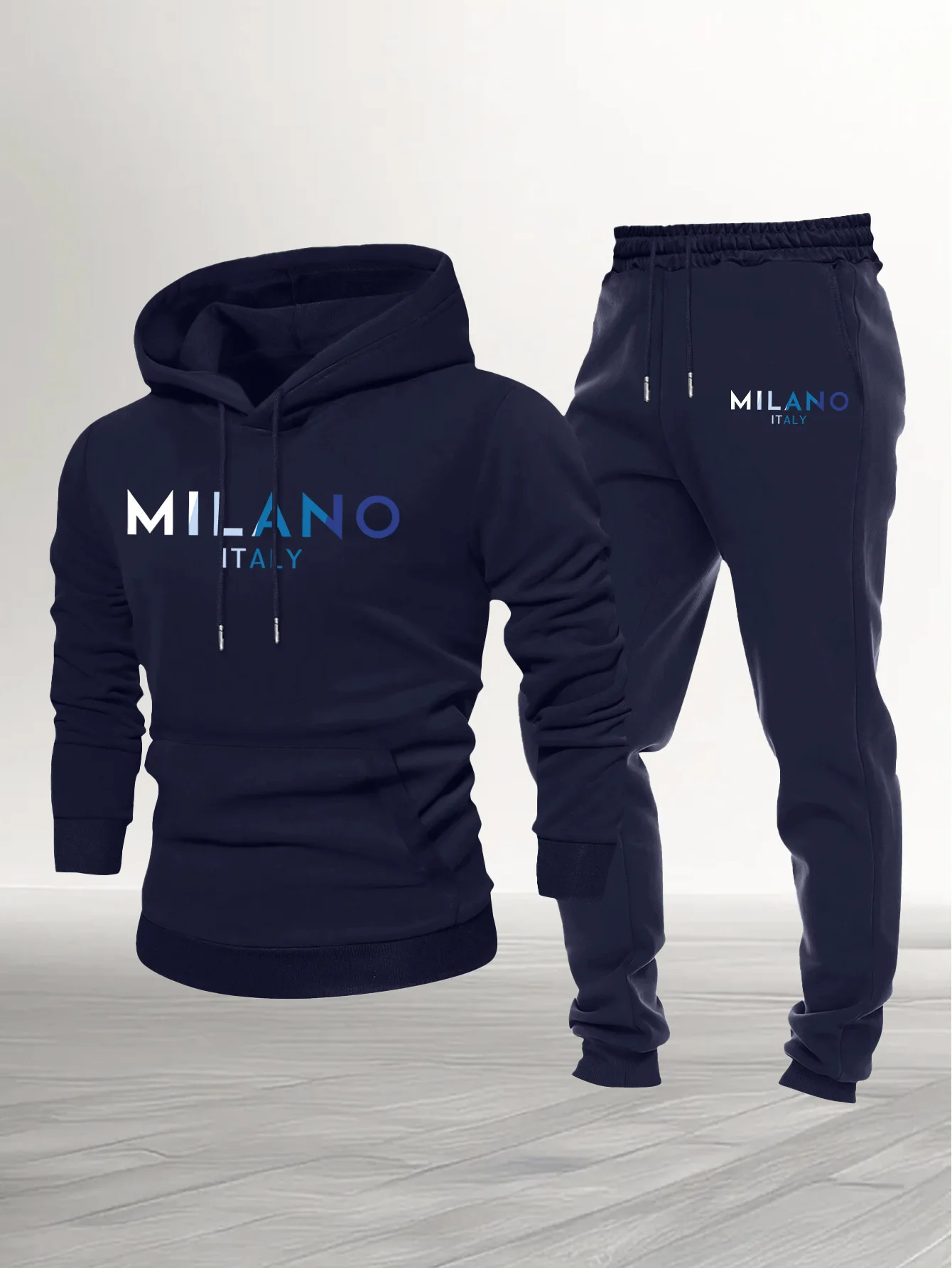 Milan letter print men's casual and fashionable hooded sweatshirt set suitable for autumn and winter seasons mens clothes
Milan letter print men's casual and fashionable hooded sweatshirt set suitable for autumn and winter seasons mens clothes