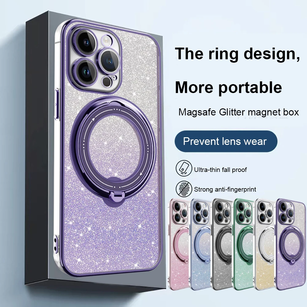 Graded Glitter Electroplated Phone Case For iPhone 15 14 Plus 13 12 11 ProMax XS XR Magnetic Rotating Support Protective Sleeve
Graded Glitter Electroplated Phone Case For iPhone 15 14 Plus 13 12 11 ProMax XS XR Magnetic Rotating Support Protective Sleeve
