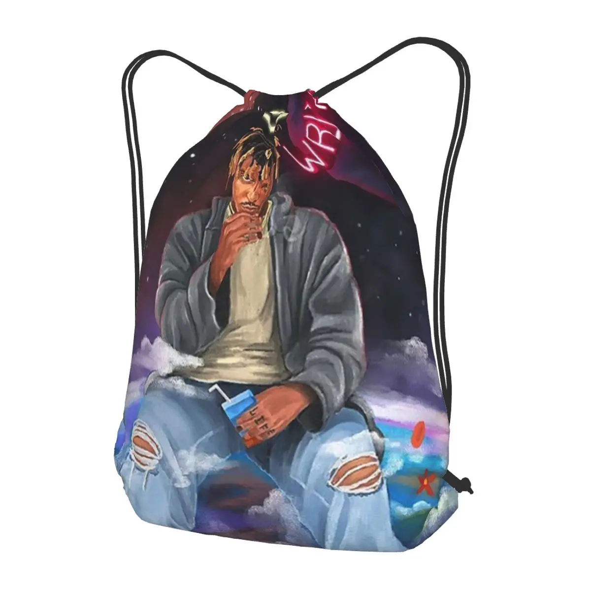 Juice Wrld Streetwear Backpacks Portable Drawstring Bags Storage Bag Book Bags for Man Woman Students
Juice Wrld Streetwear Backpacks Portable Drawstring Bags Storage Bag Book Bags for Man Woman Students