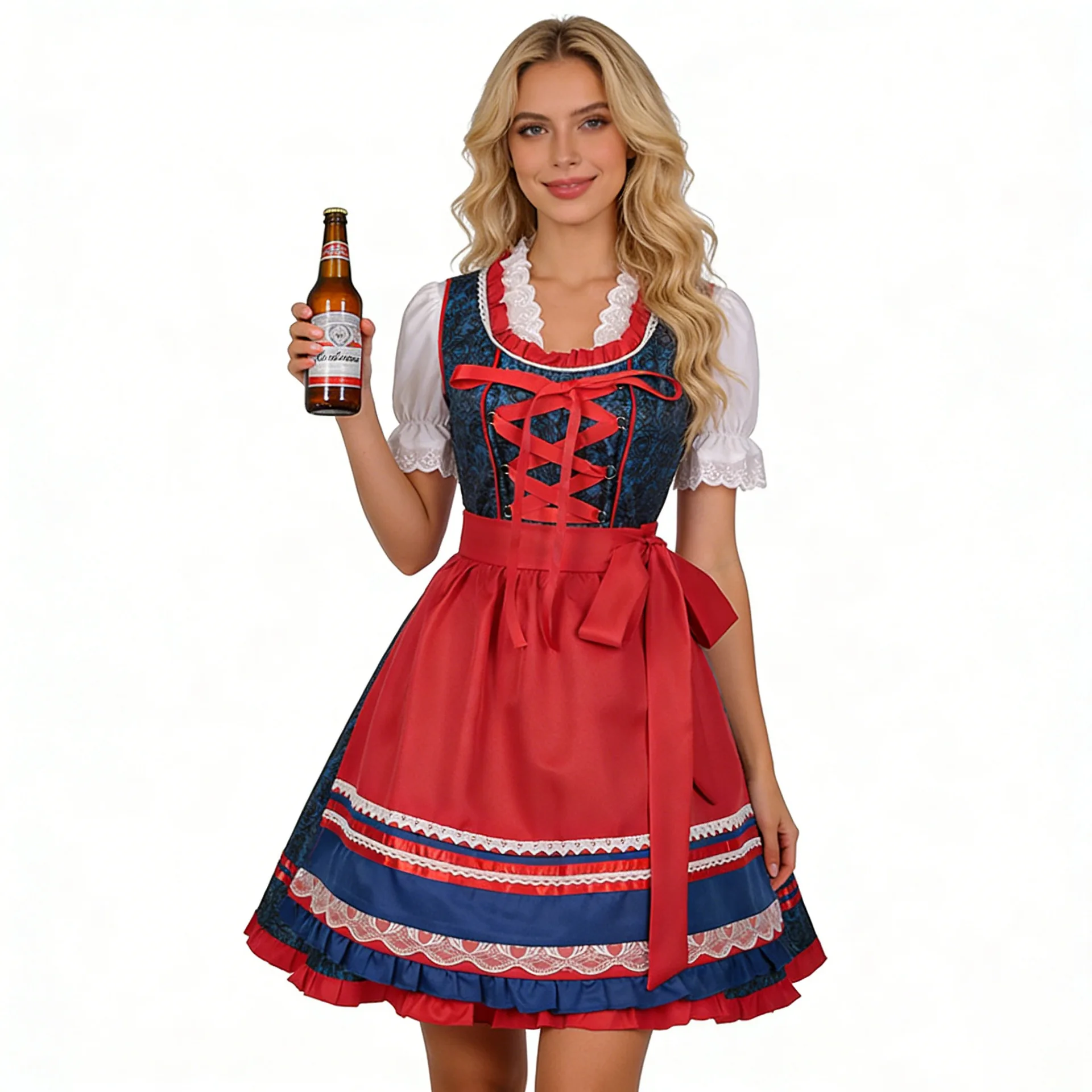 Traditional German Beer Festival Outfit, Ladies Dirndl Dress Set, Vintage Bavarian Cosplay Costume with Headpiece and Hair Braid
Traditional German Beer Festival Outfit, Ladies Dirndl Dress Set, Vintage Bavarian Cosplay Costume with Headpiece and Hair Braid