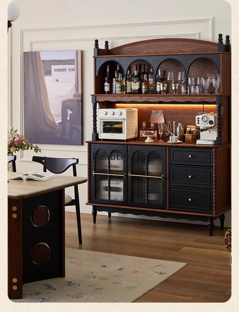 ls 27 Medieval style integrated solid wood dining side cabinet household retro storage tea cabinet 
ls 27 Medieval style integrated solid wood dining side cabinet household retro storage tea cabinet