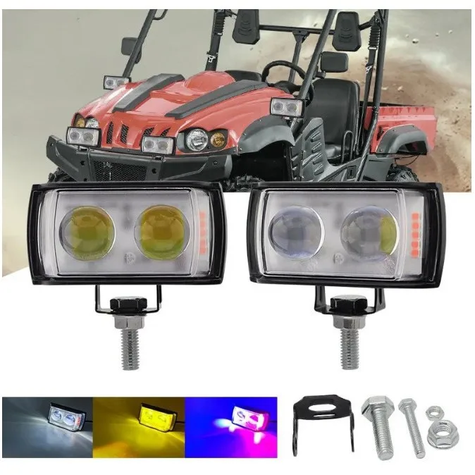 2PCS Single Row LED Motorcycle Light, 3-Side Lighting Spot Lamp with Red Blue Glow, Universal Off-Road Headlight
2PCS Single Row LED Motorcycle Light, 3-Side Lighting Spot Lamp with Red Blue Glow, Universal Off-Road Headlight