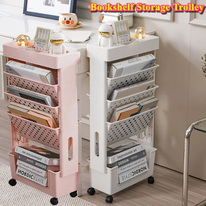 Rotatable Mobile Bookshelf Large Capacity Storage Cart 5-Tier Movable Organizer for Kitchen Living Room Table Side Storages Unit
Rotatable Mobile Bookshelf Large Capacity Storage Cart 5-Tier Movable Organizer for Kitchen Living Room Table Side Storages Unit
