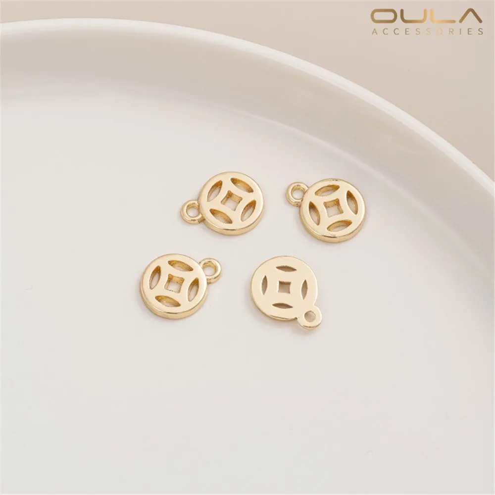 14K Gold-plated Accessories, Hollowed-out Retro Copper Coin Pendant, Spacer, Woven Rope Bracelet, Diy Earrings, Jewelry Material
14K Gold-plated Accessories, Hollowed-out Retro Copper Coin Pendant, Spacer, Woven Rope Bracelet, Diy Earrings, Jewelry Material
