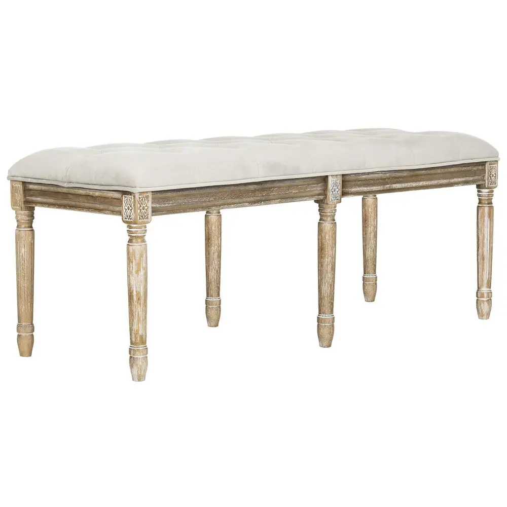 Home Collection Rocha French Brasserie Tufted Grey and Rustic Oak 19inch Wood Bench
Home Collection Rocha French Brasserie Tufted Grey and Rustic Oak 19inch Wood Bench