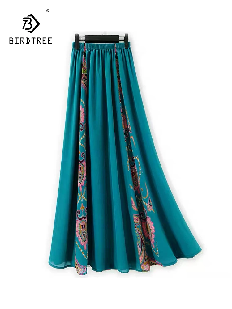 BirdTree-Женские шелковые элегантные юбки, эластичный принт с высокой талией, юбка трапециевидной формы для пляжного отдыха в стиле ретро, новинка лета-осень 2023, B5O650CC
BirdTree-Женские шелковые элегантные юбки, эластичный принт с высокой талией, юбка трапециевидной формы для пляжного отдыха в стиле ретро, новинка лета-осень 2023, B5O650CC