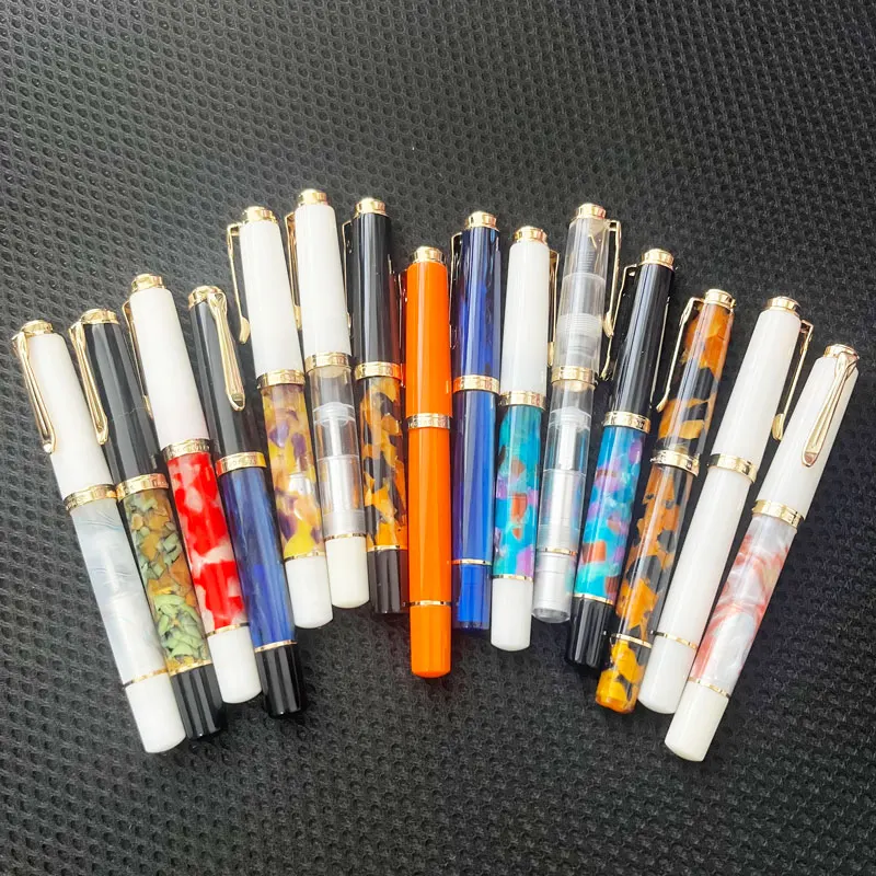 ADMOK M400 Acrylic Gold Fountain Pen Soft Smooth No.5 Nib Inking EF/F/M/B NIB Pelikan M400/405 Students Writing Gift Pens
ADMOK M400 Acrylic Gold Fountain Pen Soft Smooth No.5 Nib Inking EF/F/M/B NIB Pelikan M400/405 Students Writing Gift Pens