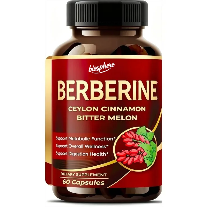 Berberine supplement capsule 9500mg, containing Ceylon cinnamon bitter melon, supports a healthy immune system
Berberine supplement capsule 9500mg, containing Ceylon cinnamon bitter melon, supports a healthy immune system