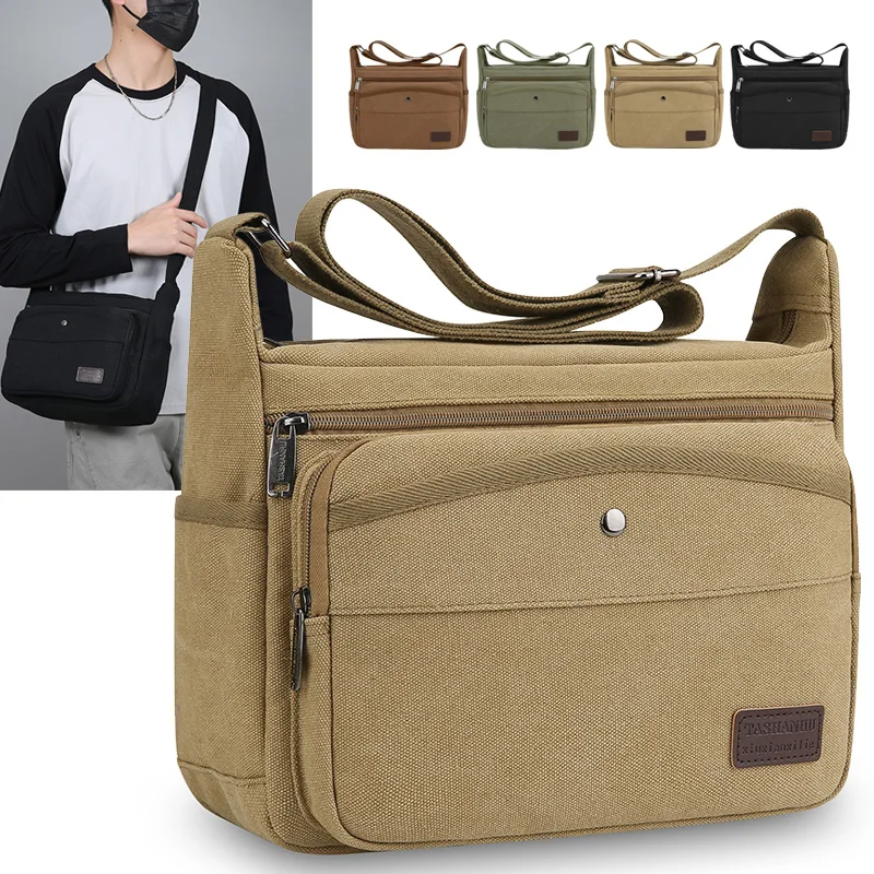 Simple Men's Canvas Shoulder Bags Casual Daily Travel Crossbody Bags for Men Messenger Bags Fashion High Quality Shoulder Bags
Simple Men's Canvas Shoulder Bags Casual Daily Travel Crossbody Bags for Men Messenger Bags Fashion High Quality Shoulder Bags