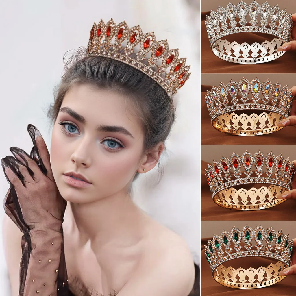 Baroque Round Crystal Tiaras And Crowns Rhinestone Prom Diadem Crown For Women Bridal Wedding Hair Accessories Jewelry Crown
Baroque Round Crystal Tiaras And Crowns Rhinestone Prom Diadem Crown For Women Bridal Wedding Hair Accessories Jewelry Crown