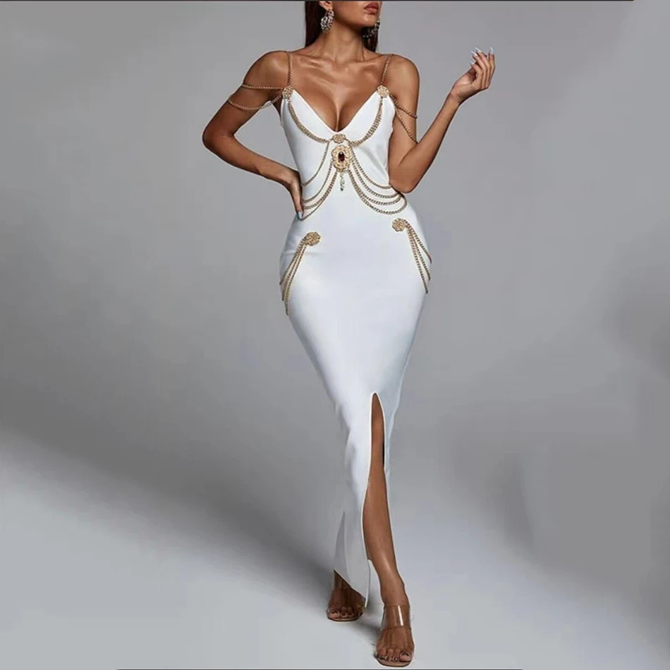 Faionable Bla Slim Fit Long Dr with Chain Strap And Side Slit for Wedding And Par New Arrival Polyester And Spa...
Faionable Bla Slim Fit Long Dr with Chain Strap And Side Slit for Wedding And Par New Arrival Polyester And Spa...