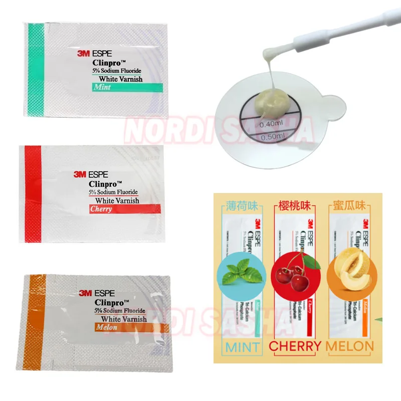 5 Bag/Lot 3M ESPE Clinpro White Varnish Fluorine Protective Paint Dental Kids Adult Tooth Anti Caries Desensitizing Gel
5 Bag/Lot 3M ESPE Clinpro White Varnish Fluorine Protective Paint Dental Kids Adult Tooth Anti Caries Desensitizing Gel