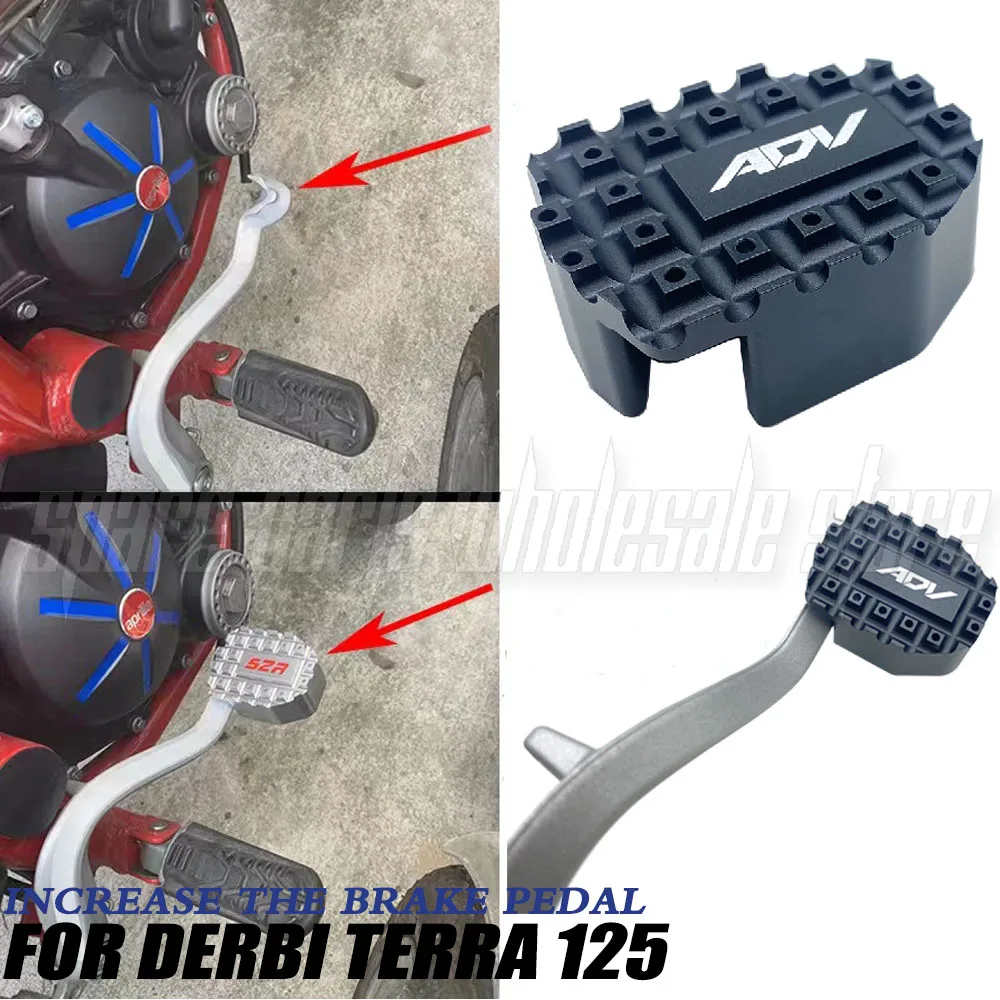 New For Derbi Terra 125 TERRA 125 ADVENTURE Enlarge The Brake Pedal Rear Foot Brake Add Pads Anti Skid Modification Accessories
New For Derbi Terra 125 TERRA 125 ADVENTURE Enlarge The Brake Pedal Rear Foot Brake Add Pads Anti Skid Modification Accessories