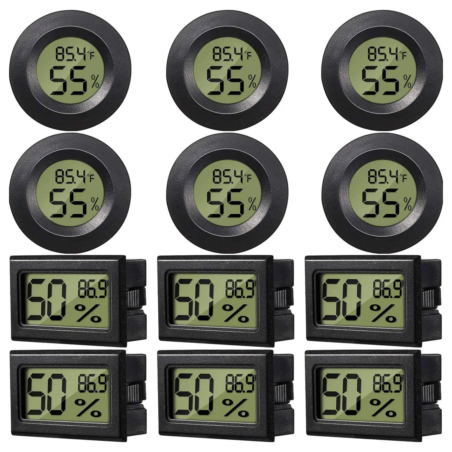 12 Mini Digital Electronic Thermometers, Hygrometers For Greenhouses, Cellars, Refrigerators, Closets
12 Mini Digital Electronic Thermometers, Hygrometers For Greenhouses, Cellars, Refrigerators, Closets