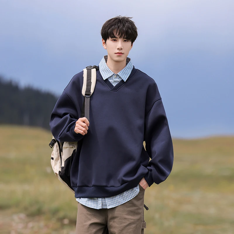 Spring and Autumn Outdoor Sports Leisure Fashion Loose Comfortable Trendy Hoodie Fashion Men's Fake Two piece T-shirt Sweatshirt
Spring and Autumn Outdoor Sports Leisure Fashion Loose Comfortable Trendy Hoodie Fashion Men's Fake Two piece T-shirt Sweatshirt