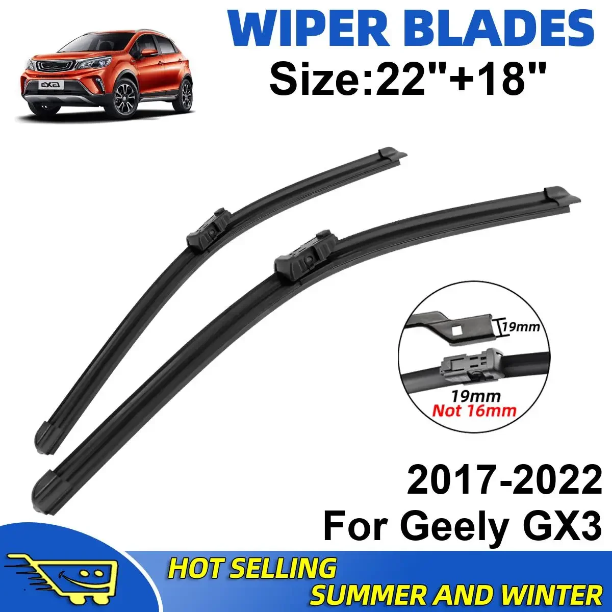 2PCS Wiper Blades Set Kit For Geely GX3 2017-2022 Front Windshield Brushes Windscreen Window Accessories
2PCS Wiper Blades Set Kit For Geely GX3 2017-2022 Front Windshield Brushes Windscreen Window Accessories