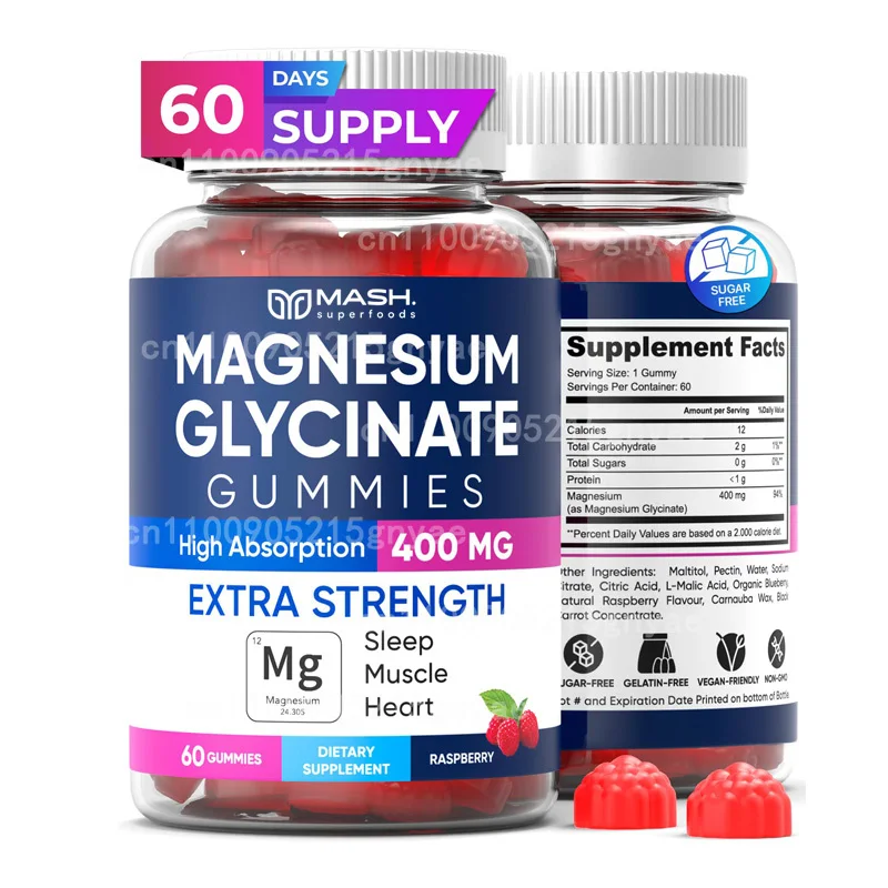 Magnesium Glycinate Gummies - Containing Magnesium Malate, Vitamin D, B6, and CoQ10- Raspberry Gummies
Magnesium Glycinate Gummies - Containing Magnesium Malate, Vitamin D, B6, and CoQ10- Raspberry Gummies