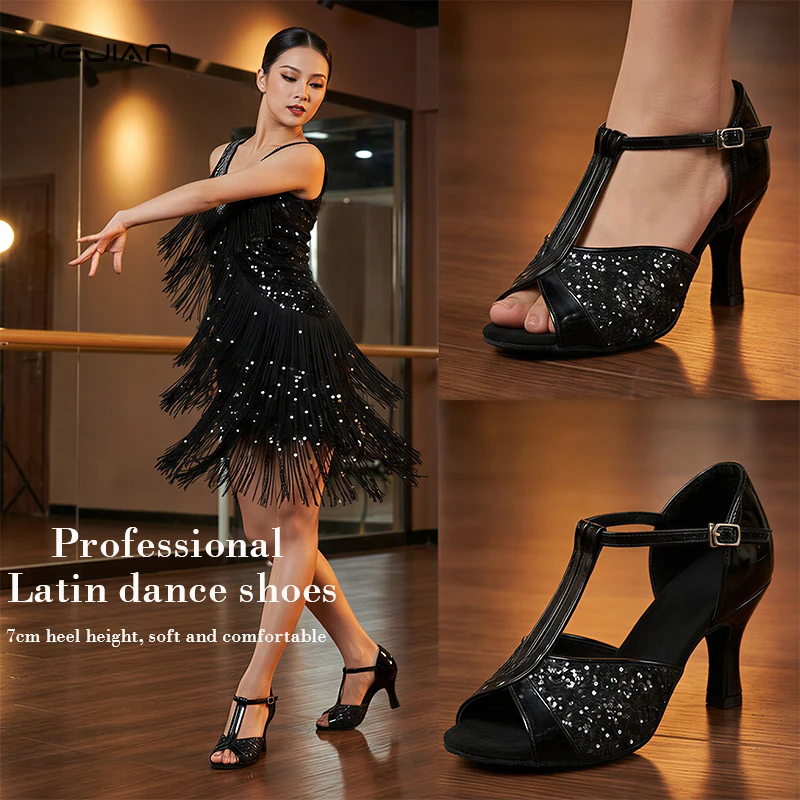Latin dance shoes, adult 7cm high heels, cha cha dance shoes, women's indoor brown, gold, silver, black, rumba samba high heels
Latin dance shoes, adult 7cm high heels, cha cha dance shoes, women's indoor brown, gold, silver, black, rumba samba high heels