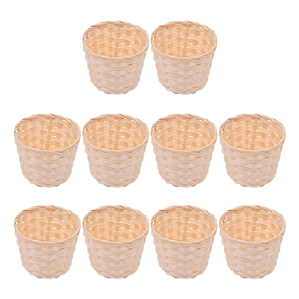 10 Pcs Bamboo and Wood Woven Basket Storage Organizer Floor Decorations Plant Pot Small Picnic
10 Pcs Bamboo and Wood Woven Basket Storage Organizer Floor Decorations Plant Pot Small Picnic