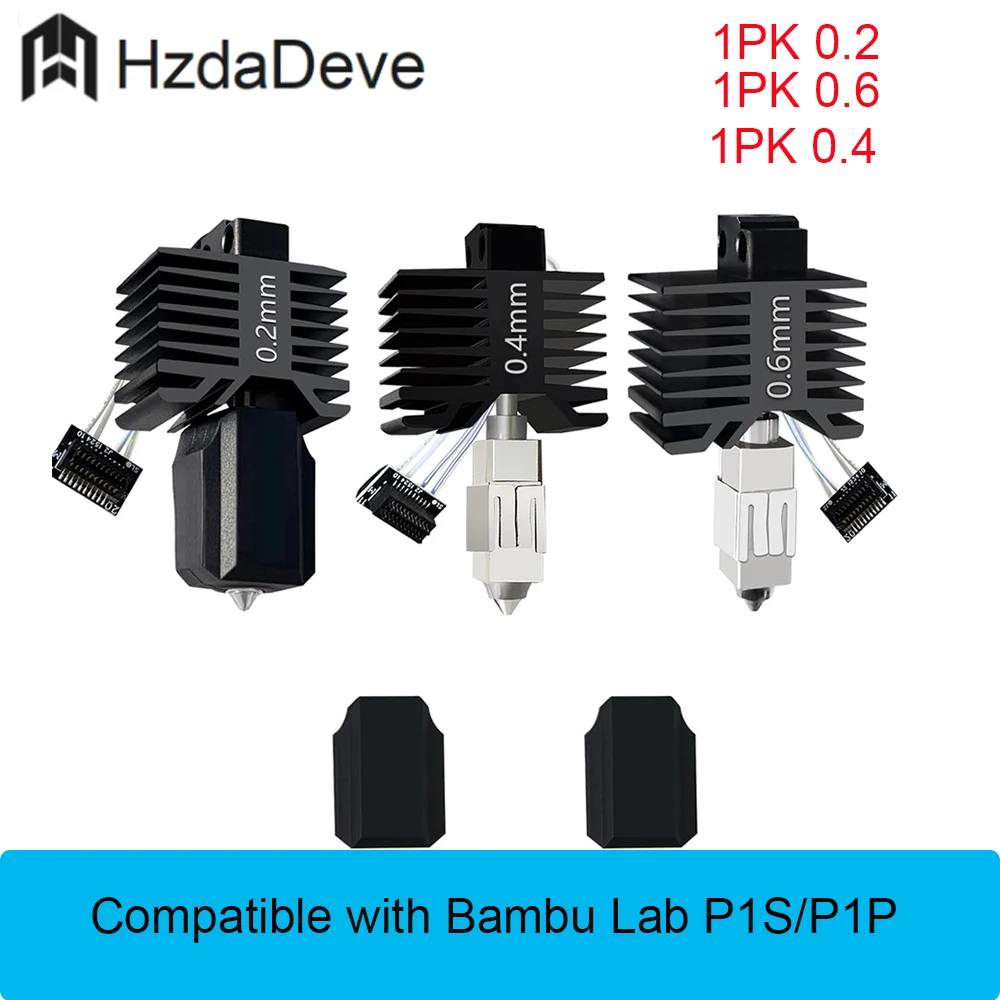 Модернизированный хотэнд HzdaDeve 0.2/0.4/0.6 мм для P1S/P1P: полный комплект печатающей головки с соплом из закаленной стали и керамическим нагревателем
Модернизированный хотэнд HzdaDeve 0.2/0.4/0.6 мм для P1S/P1P: полный комплект печатающей головки с соплом из закаленной стали и керамическим нагревателем