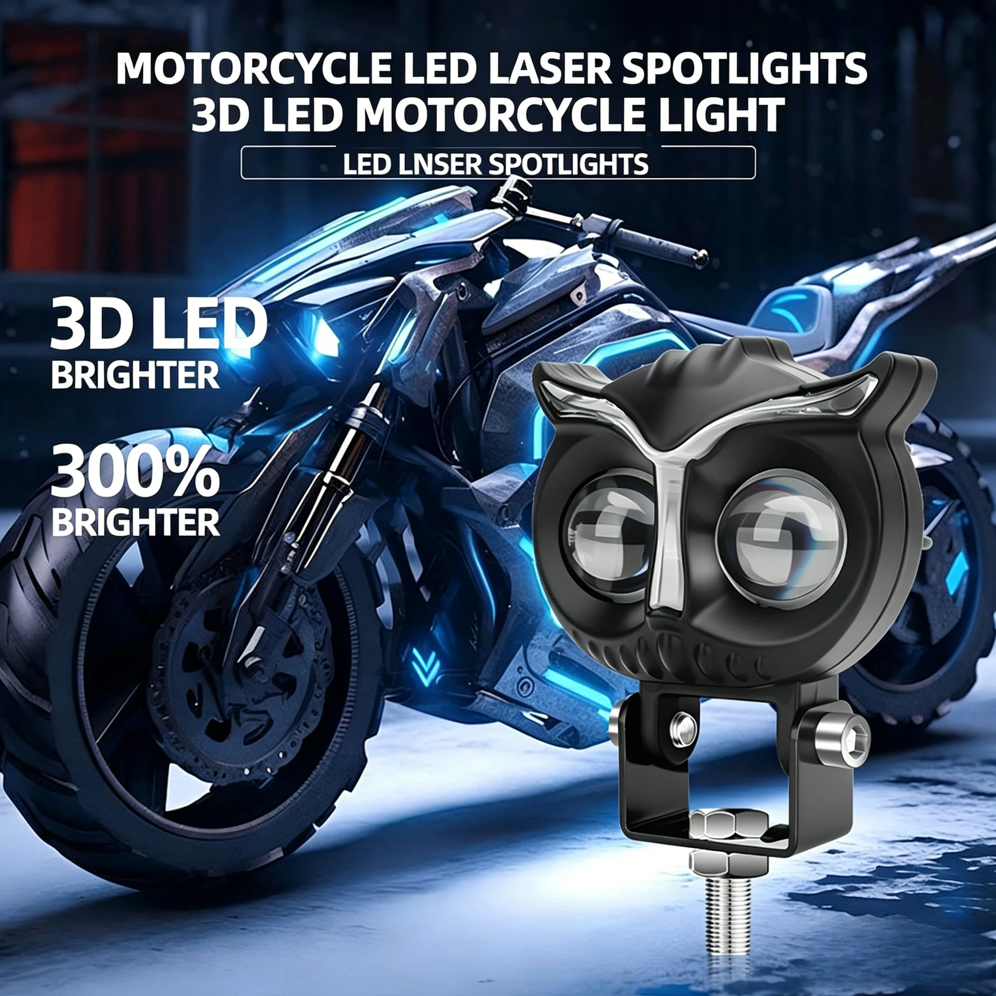 Waterproof Owl LED Spotlight, Yellow & White Bicolor Driving Fog Light, Universal Accessories for Motorcycle UTV Truck Off Road
Waterproof Owl LED Spotlight, Yellow & White Bicolor Driving Fog Light, Universal Accessories for Motorcycle UTV Truck Off Road