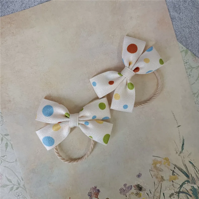 1 Pair New Spring Summer Korean Sweet Toddler Baby Girls Colorful Dot Mini Bow Hair Ties Elastic Bands Headwear
1 Pair New Spring Summer Korean Sweet Toddler Baby Girls Colorful Dot Mini Bow Hair Ties Elastic Bands Headwear