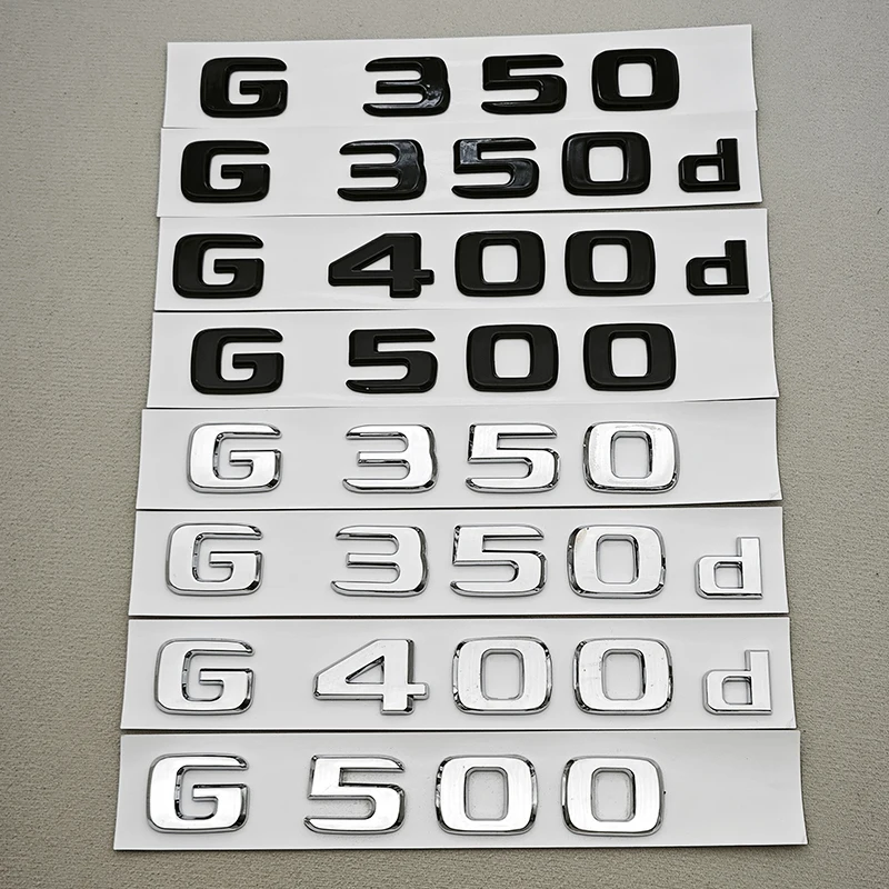 3D-наклейки с логотипом G350 G350d G500 из ABS-пластика для заднего багажника Mercedes Benz G350 G500 W463, автомобильные аксессуары
3D-наклейки с логотипом G350 G350d G500 из ABS-пластика для заднего багажника Mercedes Benz G350 G500 W463, автомобильные аксессуары