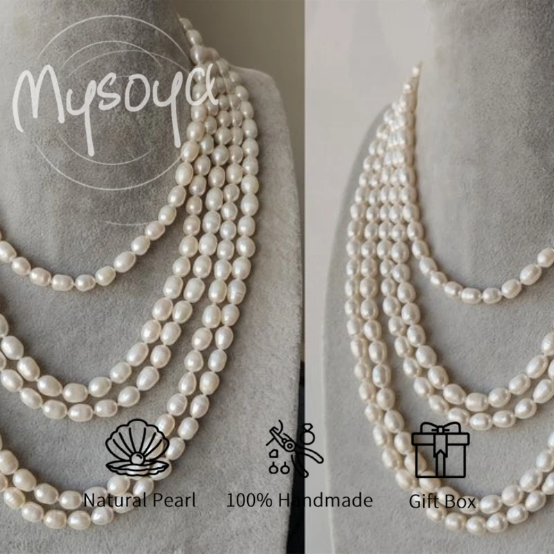 MYSOYA длинное ожерелье из белого рисового пресноводного жемчуга 6-7 мм с подарочной коробкой для нее/им на день рождения, свадьбу, День святого Валентина
MYSOYA длинное ожерелье из белого рисового пресноводного жемчуга 6-7 мм с подарочной коробкой для нее/им на день рождения, свадьбу, День святого Валентина