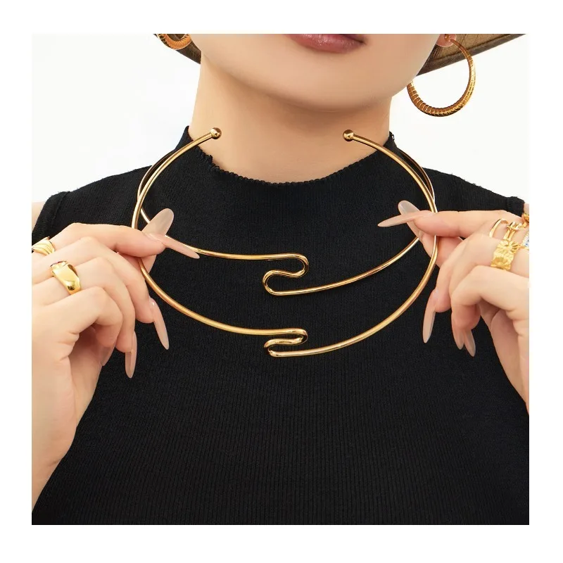 Cold Wind Stainless Steel Open Collar Fashion Temperament Collar Versatile Trendy Brand Jewelry Necklace
Cold Wind Stainless Steel Open Collar Fashion Temperament Collar Versatile Trendy Brand Jewelry Necklace