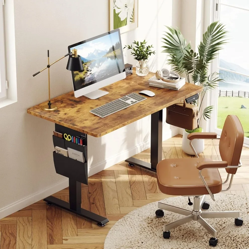 Wider 47.2x27.6 Inch Whole Piece 1-Inch Thick Standing Desk with Side Storage Pocket, Electric Adjustable Height Rising Table
Wider 47.2x27.6 Inch Whole Piece 1-Inch Thick Standing Desk with Side Storage Pocket, Electric Adjustable Height Rising Table