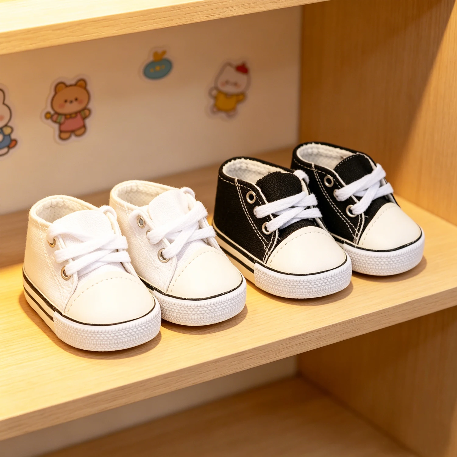 Cute 6.5cm Doll Canvas Sneakers, Classic High-Top Mini Shoes for American 17" Girl Dolls Accessories For 40cm Baby Newborn Doll
Cute 6.5cm Doll Canvas Sneakers, Classic High-Top Mini Shoes for American 17" Girl Dolls Accessories For 40cm Baby Newborn Doll