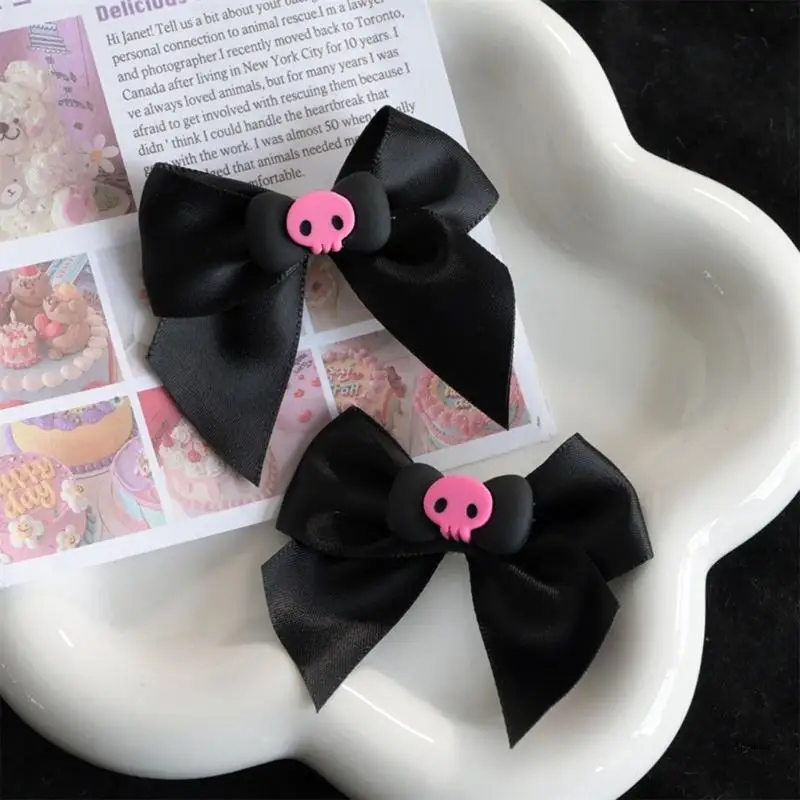 Bows Barrettes Gothic Skull Decor Hairpin Black Bows Hair Clip Big Bows Hairpin JK Hair Clip Jk Hair Accessories
Bows Barrettes Gothic Skull Decor Hairpin Black Bows Hair Clip Big Bows Hairpin JK Hair Clip Jk Hair Accessories