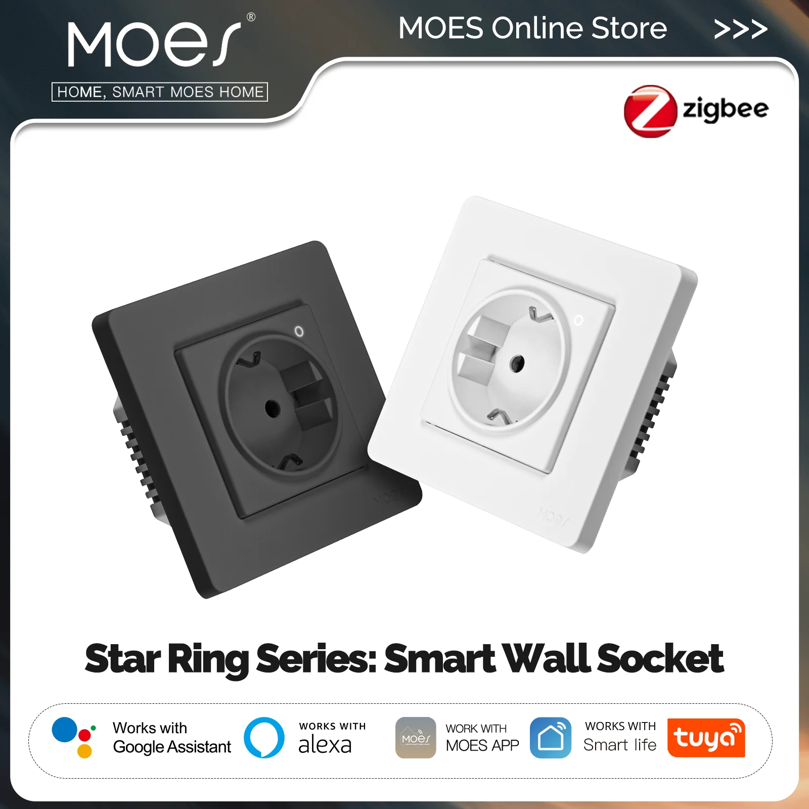 MOES Tuya ZigBee Умная розетка ЕС Настенная встроенная розетка Монитор энергии Индикатор Приложение Дистанционное управление Голосовое управление Alexa Google Home
MOES Tuya ZigBee Умная розетка ЕС Настенная встроенная розетка Монитор энергии Индикатор Приложение Дистанционное управление Голосовое управление Alexa Google Home